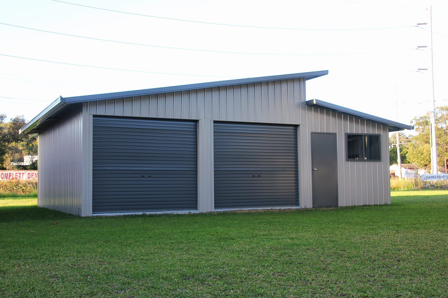 s-02: 18x20x8 steel shed midwest steel carports