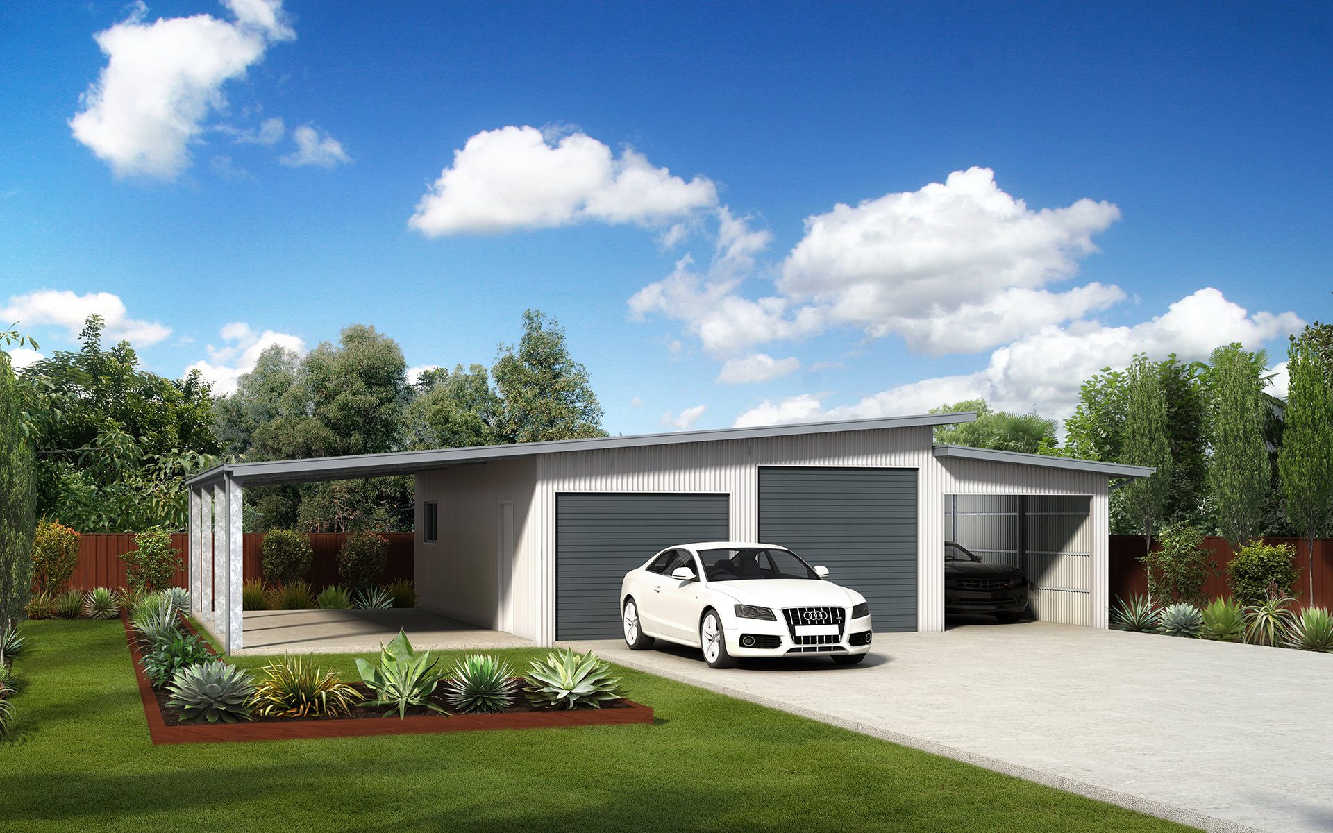 Skillion roof sheds and garages - Ranbuild