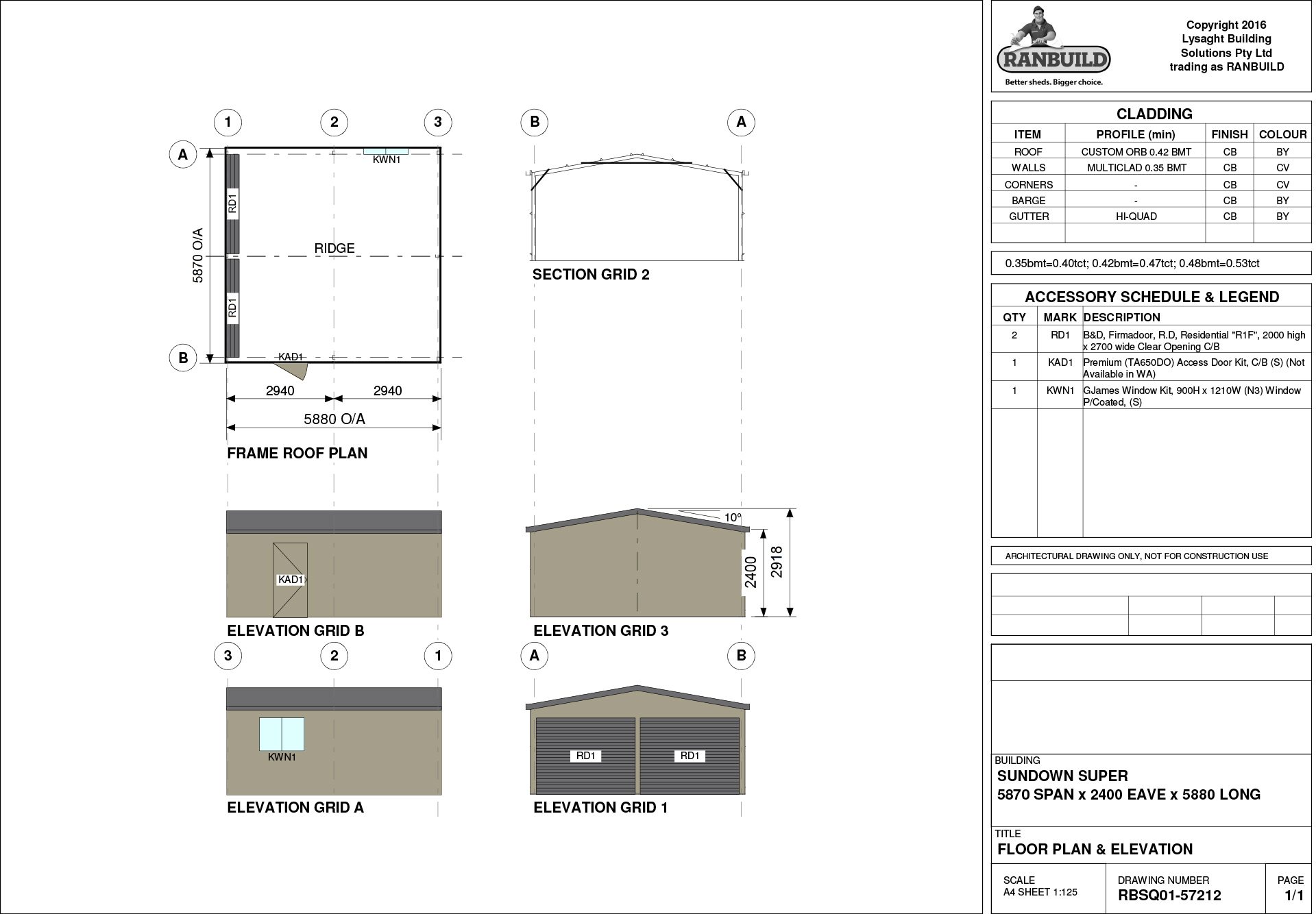 Double Garages and Sheds for sale Ranbuild